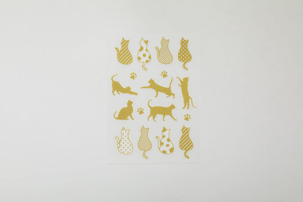 Irodo Fabric Decorating Transfer Sticker - Cat Gold | papermindstationery.com | boxing, Cat, Irodo, Pet, sale, Stickers For Fabric
