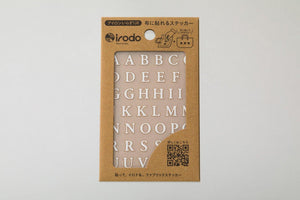 Irodo Fabric Decorating Transfer Sticker - Alphabets (Serif) White | papermindstationery.com