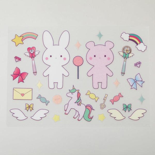Irodo Fabric Decorating Transfer Sticker - Yumekawa Cartoon | papermindstationery.com | Irodo, Stickers For Fabric