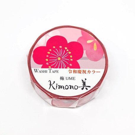 Ume Plum - Kamiiso Kimono Washi Tape 15mm Masking Tape Foil Stamping | papermindstationery.com