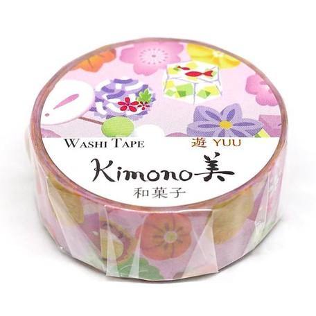 Kamiiso Kimono Washi Tape 15mm - Japanese Confectionery | papermindstationery.com | 15mm, Dessert, Kamiiso, Washi Tapes