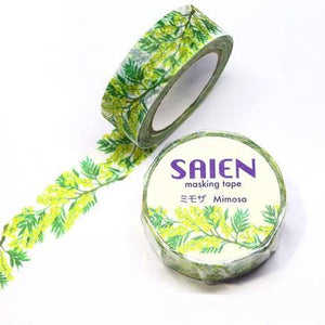 Mimosa Flower - Kamiiso Saien Washi Tape 15mm Masking Tape | papermindstationery.com