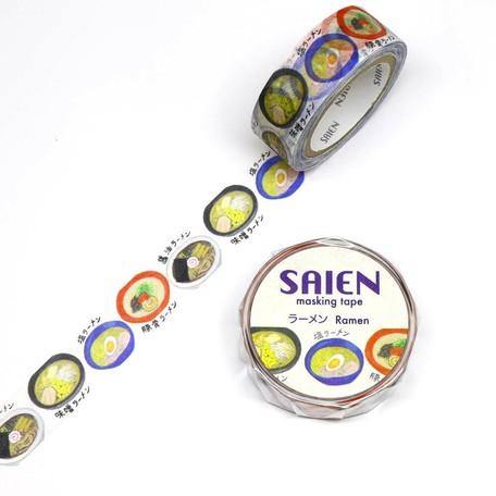 Kamiiso Saien Washi Tape 15mm Masking Tape - Japanese Ramen | papermindstationery.com | 15mm Washi Tapes, Food, Kamiiso, Restaurant, Washi Tapes