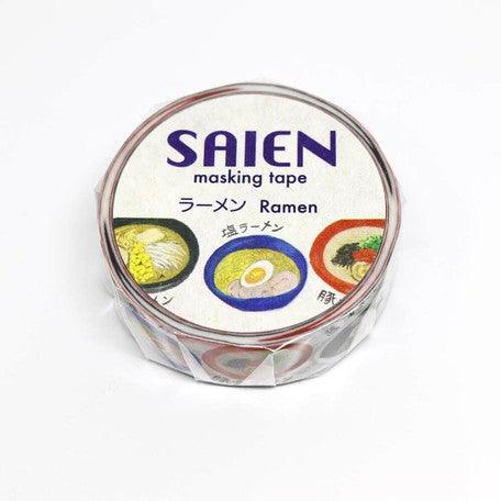 Kamiiso Saien Washi Tape 15mm Masking Tape - Japanese Ramen | papermindstationery.com | 15mm Washi Tapes, Food, Kamiiso, Restaurant, Washi Tapes