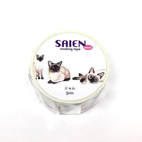 Kamiiso Saien Washi Tape 20mm Masking Tape - Cat | papermindstationery.com | 20mm, Cat, Kamiiso, Pet, Washi Tapes