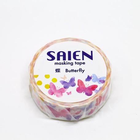 Kamiiso Saien Washi Tape 15mm Masking Tape - Butterfly | papermindstationery.com | 15mm, Animal, Butterfly, Kamiiso, Washi Tapes