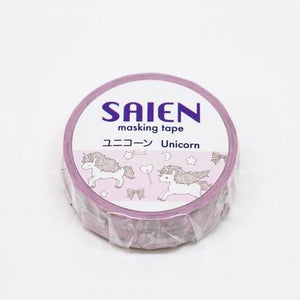 Kamiiso Saien Washi Tape 15mm Masking Tape - Unicorn | papermindstationery.com | 15mm Washi Tapes, Animal, Kamiiso, Washi Tapes