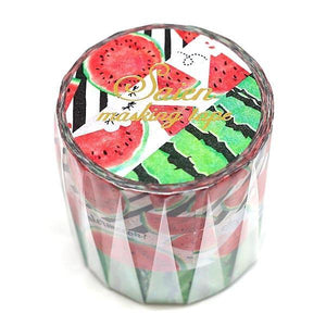 Kamiiso Saien Washi Tape Set 15mm Masking Tape - Watermelon | papermindstationery.com | Fruit, Kamiiso, Kamiiso Sansyo, Washi Tape Set, Washi Tapes