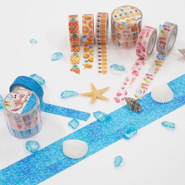 Kamiiso Saien Washi Tape Set 15mm Masking Tape - Beach | papermindstationery.com | 15mm, boxing, Kamiiso, sale, Travel, Washi Tape Set, Washi Tapes