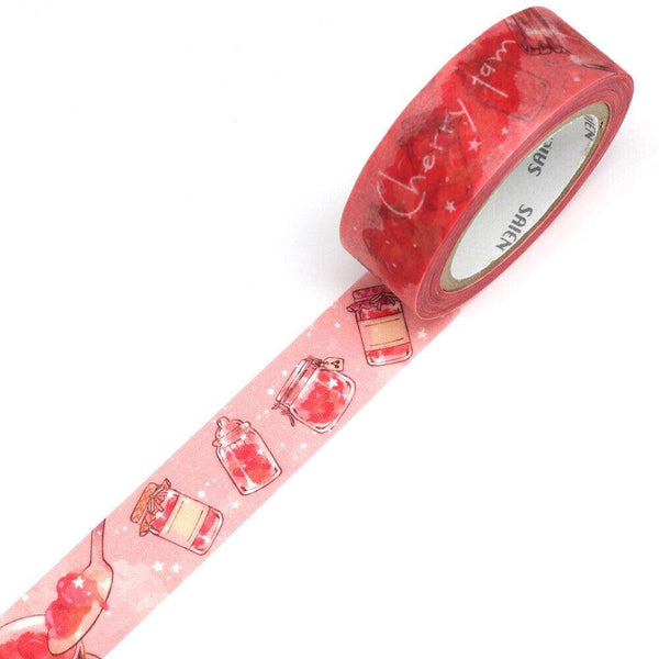 Kamiiso Saien Washi Tape Set 15mm Masking Tape - Sweet Cherry | papermindstationery.com | 15mm Washi Tapes, Fruit, Kamiiso, Washi Tape Set, Washi Tapes