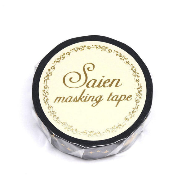 Kamiiso Saien Washi Masking Tape 15mm Foil Stamping - Light Illumination | papermindstationery.com | 15mm Washi Tapes, Christmas, Kamiiso, Space, Washi Tapes