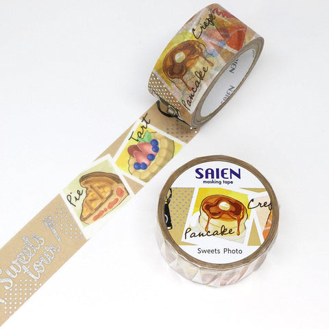 Kamiiso Saien Washi Tape 20mm Masking Tape - Sweet Dessert Photos | papermindstationery.com | 20mm Washi Tapes, Dessert, Kamiiso, Washi Tapes