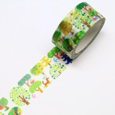 Kamiiso Saien Washi Tape 20mm Masking Tape - Forest | papermindstationery.com