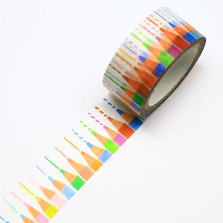 Kamiiso Saien Washi Tape 20mm - Color Pencil Crayon - | papermindstationery.com