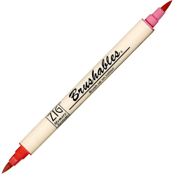 KURETAKE Zig Memory System Brushables Dual Tip Brush Pen Markers 24 color set | papermindstationery.com | Brush Pens, KURETAKE, Markers, Stationery, Writing Tools, zig