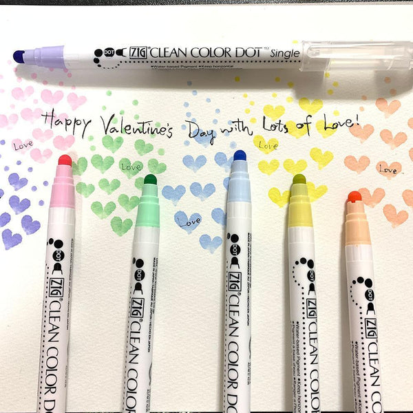 KURETAKE Zig Clean Color Dot Dual Tip Marker Pens 12 color set | papermindstationery.com | KURETAKE, Markers, Stationery, Writing Tools, zig