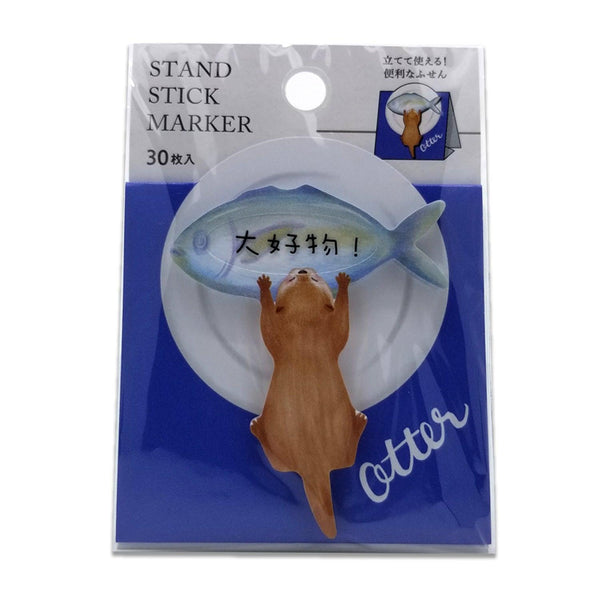 Otter - Mind Wave Sticky Notes with stand Cute Stationary Sticky Memo Pad | papermindstationery.com | Animal, Mind Wave, Paper Products, sale, Sticky Notes