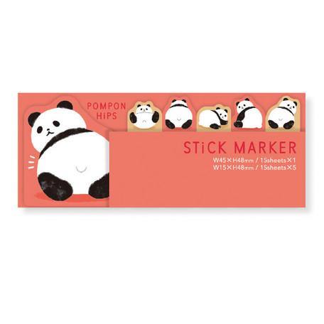 Mind Wave Sticky Note Page Marker Cute Index Tab Flag Stationary - Panda Back | papermindstationery.com | Animal, Mind Wave, Paper Products, Sticky Notes