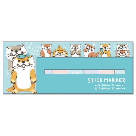 Mind Wave Sticky Note Page Marker - Youko Otter | papermindstationery.com | Animal, Mind Wave, Paper Products, Sticky Notes