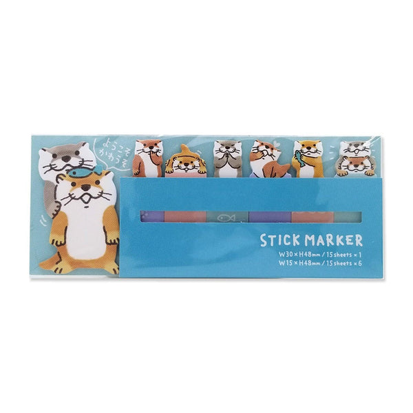 Mind Wave Sticky Note Page Marker - Youko Otter | papermindstationery.com | Animal, Mind Wave, Paper Products, Sticky Notes