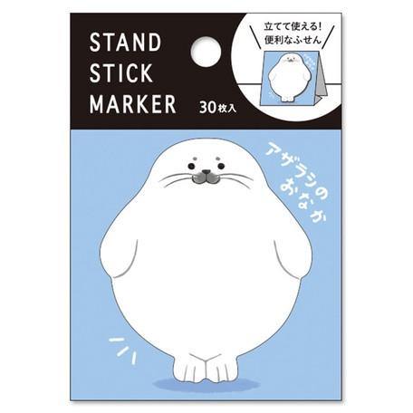 Mind Wave Sticky Notes with stand - White Seal | papermindstationery.com | Animal, Mind Wave, Paper Products, Sticky Notes
