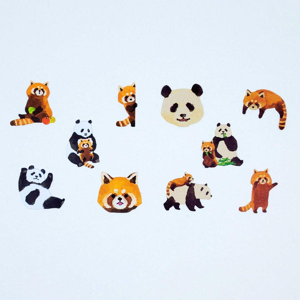 Mind Wave Flake Stickers - Favorite Panda Bear Friends | papermindstationery.com | Animal, Bear, Flake Stickers, Mind Wave