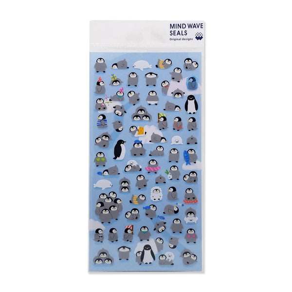 Mind Wave Sticker Sheet - Penguin | papermindstationery.com | Animal, Mind Wave, Penguin, Sticker Sheet