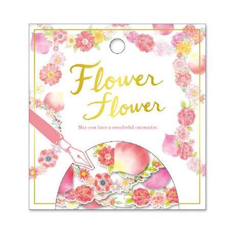 Mind Wave Washi Sticker Flakes - Flower Wreath Label & Petal Light Red | papermindstationery.com | boxing, Flake Stickers, Flower, Mind Wave, sale