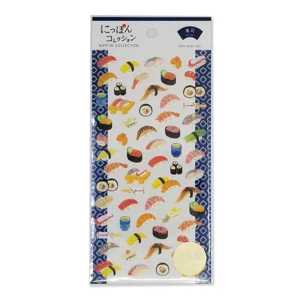 Mind Wave Sticker Sheet - Japan Collection Sushi | papermindstationery.com | Food, Mind Wave, Sticker Sheet