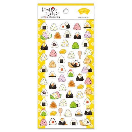 Mind Wave Sticker Sheet - Japan Collection Onigiri Rice Ball | papermindstationery.com | Food, Mind Wave, Sticker Sheet