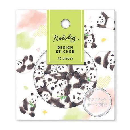 Mind Wave Washi Sticker Flakes - Holiday Design Panda | papermindstationery.com | Animal, Flake Stickers, Mind Wave, panda