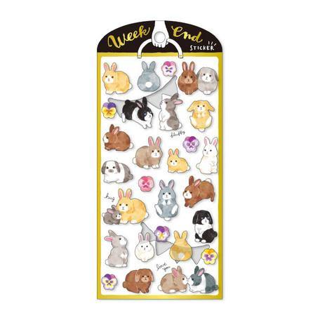 Mind Wave Sticker Sheet - Rabbit | papermindstationery.com | Animal, Mind Wave, Rabbit, Sticker Sheet