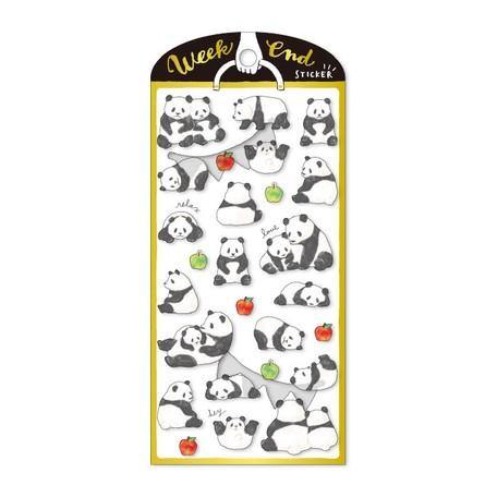 Mind Wave Sticker Sheet - Panda | papermindstationery.com | Animal, boxing, Mind Wave, panda, sale, Sticker Sheet