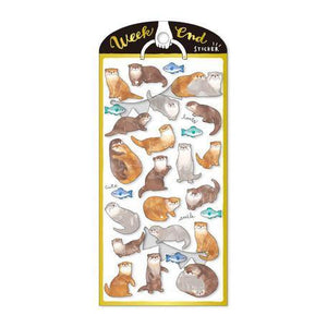 Mind Wave Sticker Sheet - Otter | papermindstationery.com | Animal, boxing, Mind Wave, Otter, sale, Sticker Sheet