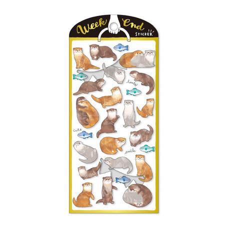 Mind Wave Sticker Sheet - Otter | papermindstationery.com