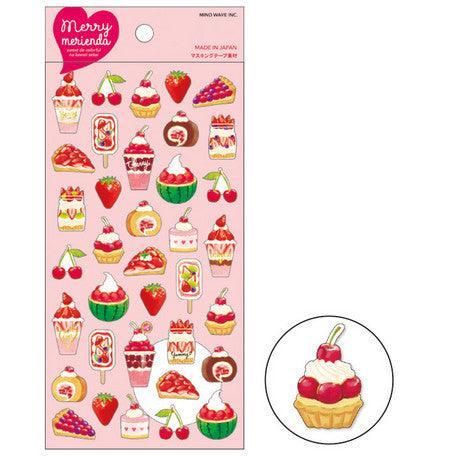 Mind Wave Sticker Sheet - Merry Strawberry Dessert Red | papermindstationery.com | Dessert, Mind Wave, Sticker Sheet