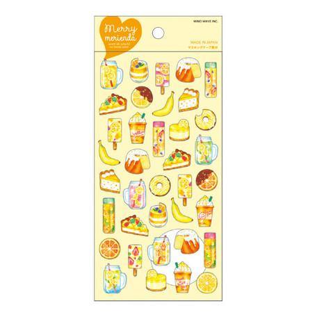 Mind Wave Sticker Sheet - Merry Pineappe Banana Dessert Yellow | papermindstationery.com | Dessert, Mind Wave, Sticker Sheet