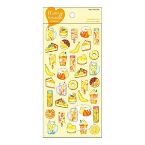 Mind Wave Sticker Sheet - Merry Pineappe Banana Dessert Yellow | papermindstationery.com | Dessert, Mind Wave, Sticker Sheet