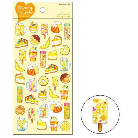 Mind Wave Sticker Sheet - Merry Pineappe Banana Dessert Yellow | papermindstationery.com | Dessert, Mind Wave, Sticker Sheet