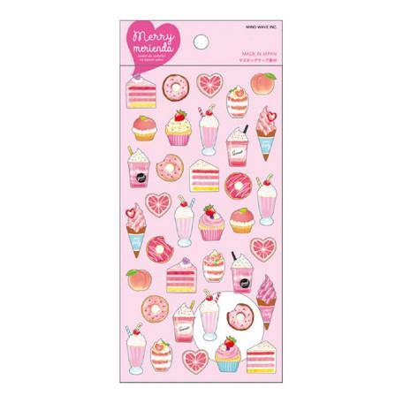 Mind Wave Sticker Sheet - Merry Pinky Dessert Pink | papermindstationery.com | Dessert, Mind Wave, Sticker Sheet