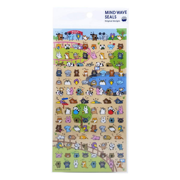 Zoo Animals - Mind Wave Sticker Sheet | papermindstationery.com