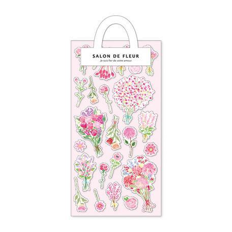 Salon de Fleur Flower Pink - Mind Wave Sticker Sheet | papermindstationery.com