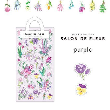Salon de Fleur Flower Purple - Mind Wave Sticker Sheet | papermindstationery.com