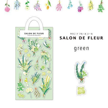 Mind Wave Sticker Sheet - Salon de Fleur Green Flower | papermindstationery.com | Flower, Mind Wave, sale, Sticker Sheet