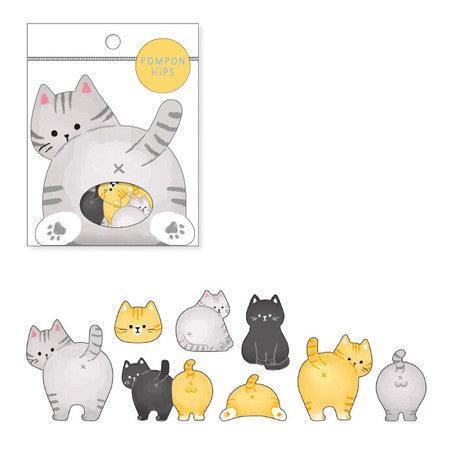 Mind Wave Sticker Flakes - Cat Back | papermindstationery.com | Cat, Flake Stickers, Mind Wave, Pet