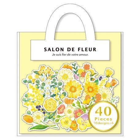 Salon de Fleur Flower Yellow - Mind Wave Washi Sticker Flakes | papermindstationery.com | Flake Stickers, Flower, Mind Wave, sale