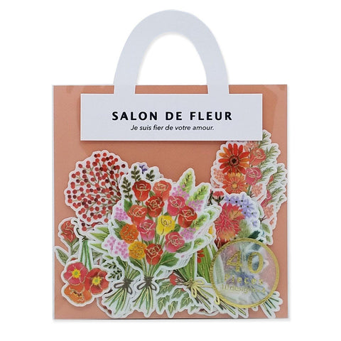Mind Wave Washi Sticker Flakes - Salon de Fleur Flower Red | papermindstationery.com | boxing, Flake Stickers, Flower, Mind Wave, sale