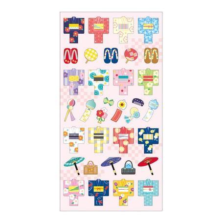 Mind Wave Sticker Sheet - Japanese Kimono | papermindstationery.com