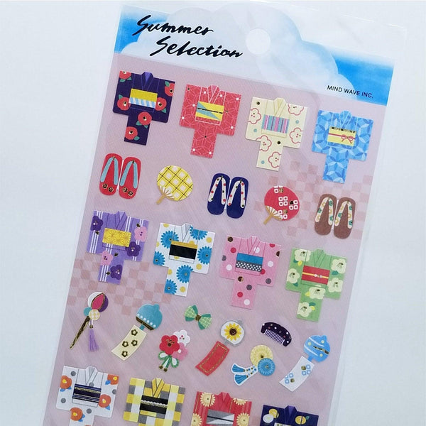 Mind Wave Sticker Sheet - Japanese Kimono | papermindstationery.com