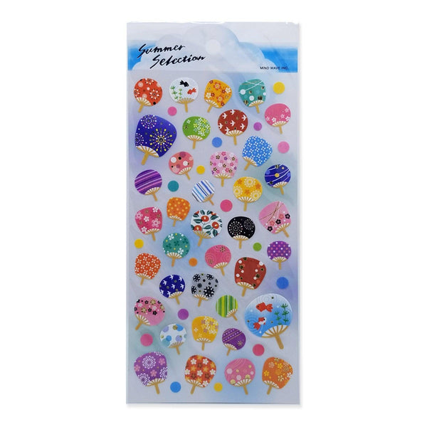 Mind Wave Sticker Sheet - Japanese Paper Fan | papermindstationery.com | Mind Wave, Others, Sticker Sheet